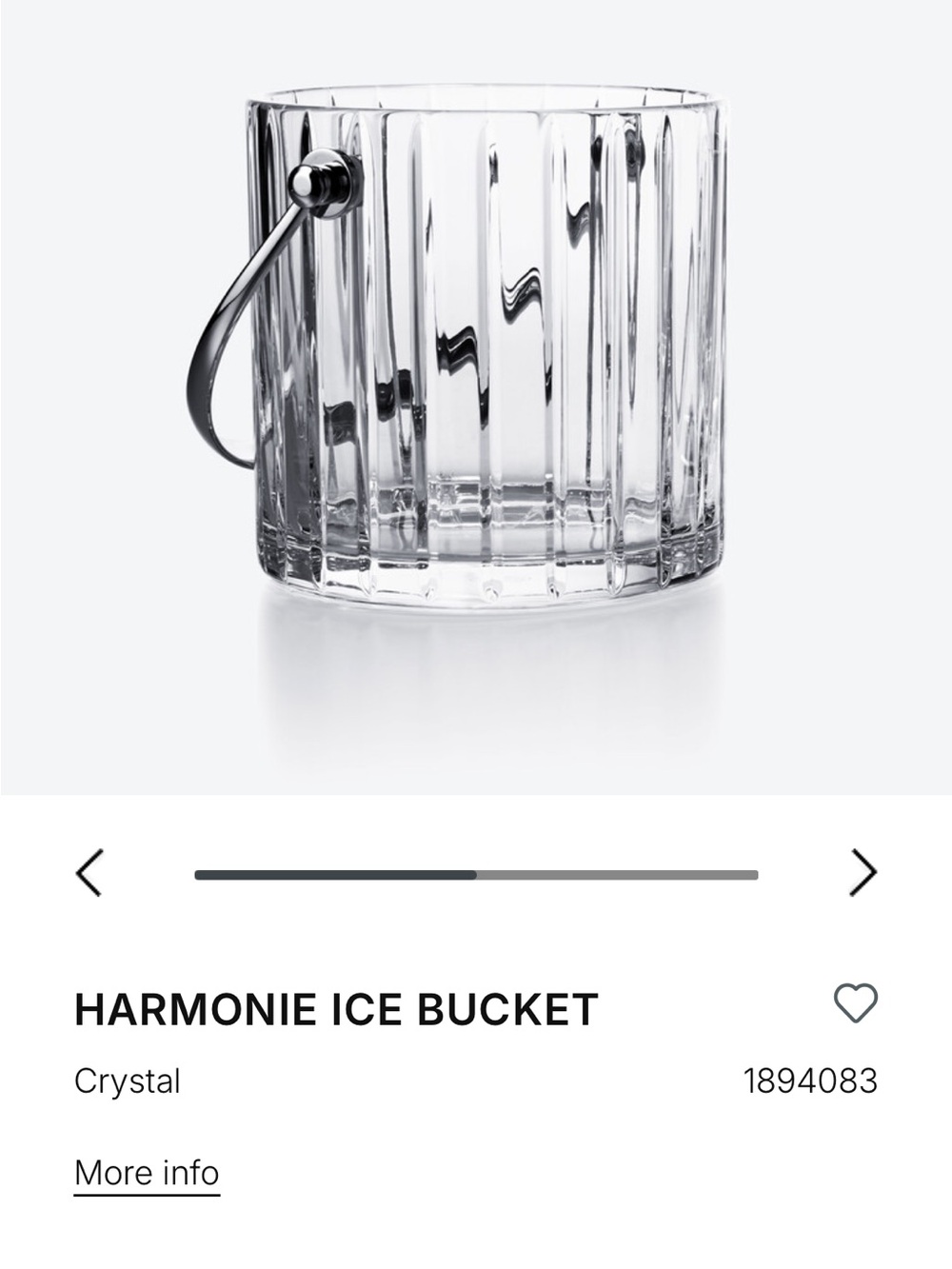 Baccarat Harmonie Crystal Ice Bucket Made in France 🇫🇷